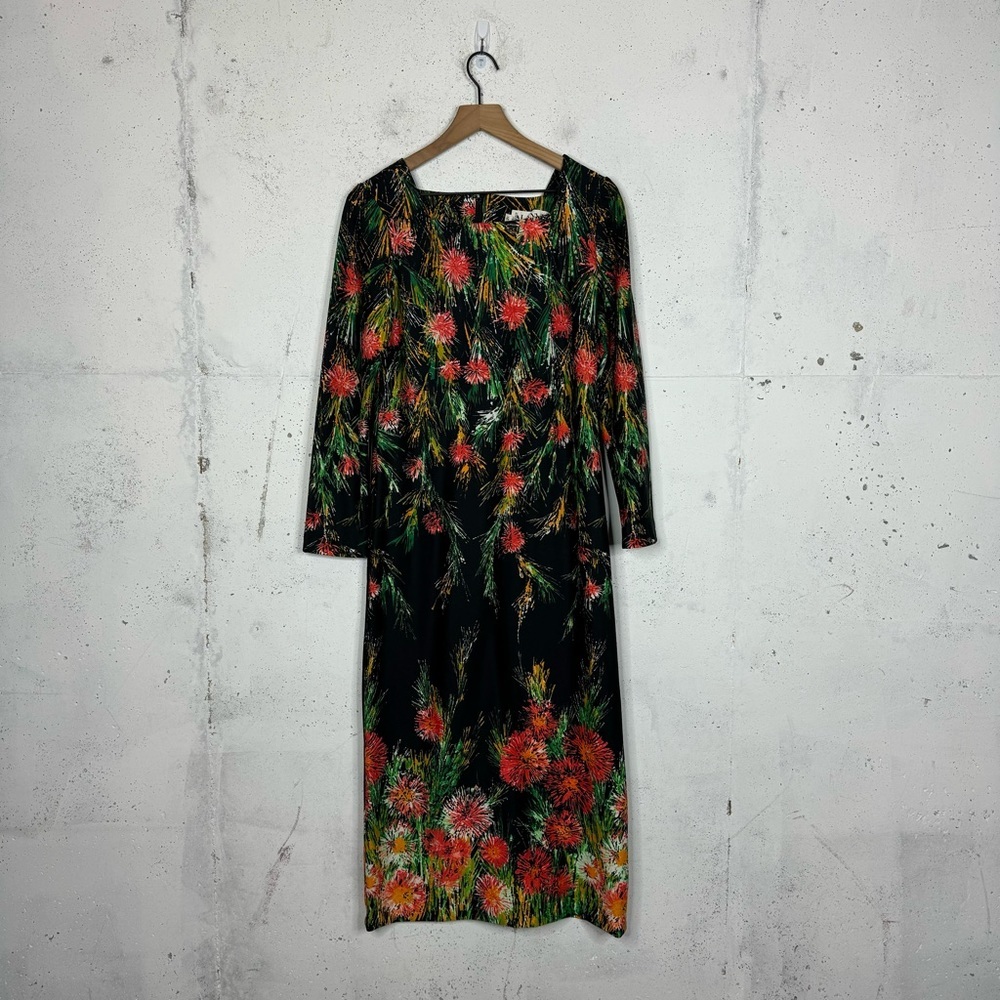 Lanvin New York Vintage 80s Firework Novelty Vintage Black Dress Size 12